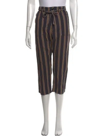 Pre-owned The Great Striped Straight Leg Pants In Blue