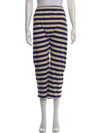 Pre-owned The Great Striped Straight Leg Pants W/ Tags In Blue
