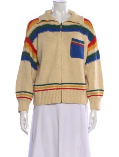 Pre-owned The Great Striped Sweater In Neutral