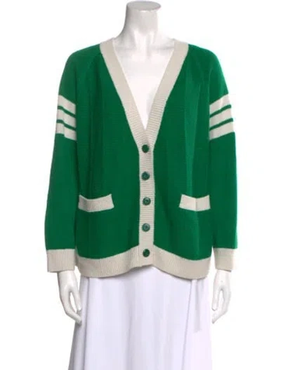 Pre-owned The Great Striped V-neck Sweater In Multi