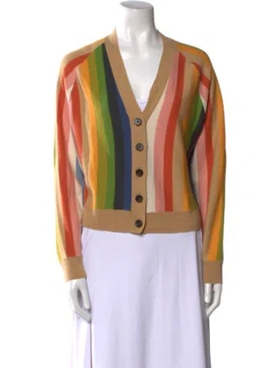 Pre-owned The Great Striped V-neck Sweater In Multi