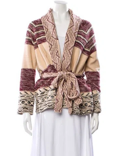 Pre-owned The Great Striped V-neck Sweater In Neutral