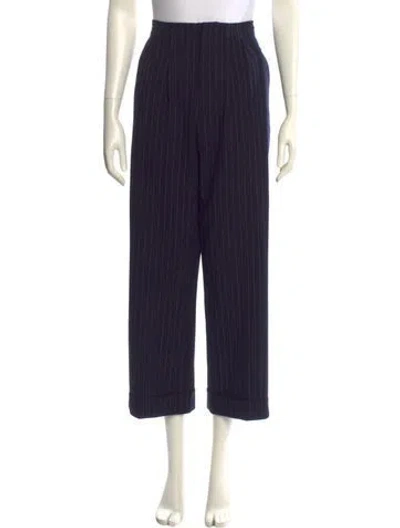 Pre-owned The Great Striped Wide Leg Pants In Grey