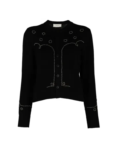 The Great Studded Cardigan In Black