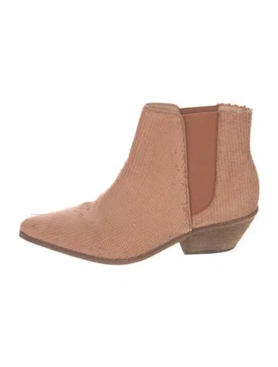 Pre-owned The Great Suede Patterned Chelsea Boots In Brown