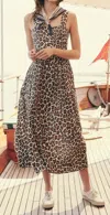 The Great Leopard Print Cotton Dress In Heritage Leopard In Multi