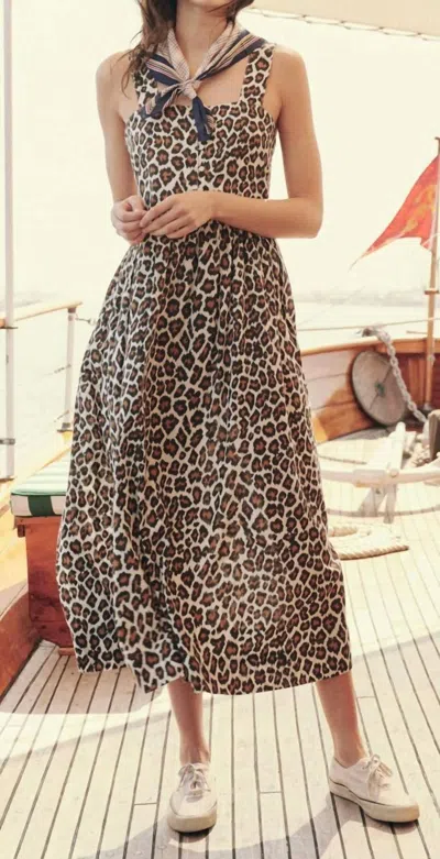 The Great Sunbird Dress In Heritage Leopard In Multi