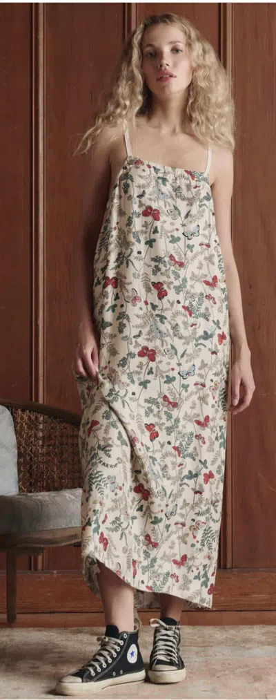 The Great Sundrift Dress In Fl Butterfly In Neutral