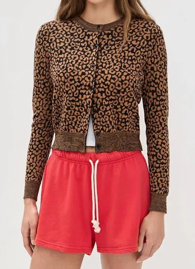 The Great Tea Time Cardigan In Leopard In Brown