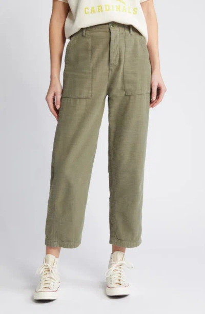 The Great The Admiral Crop Cotton Pants In Army