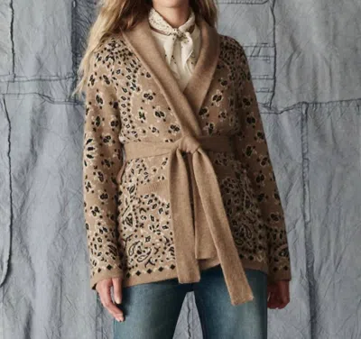 The Great The Bandana Riding Cardigan In Camel In Brown