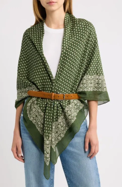 The Great . The Big Cotton Bandana Scarf In Army