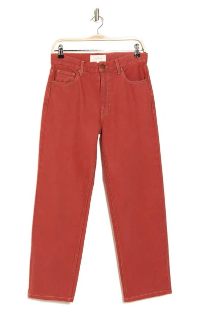 The Great The Billy Straight Leg Jeans In Red