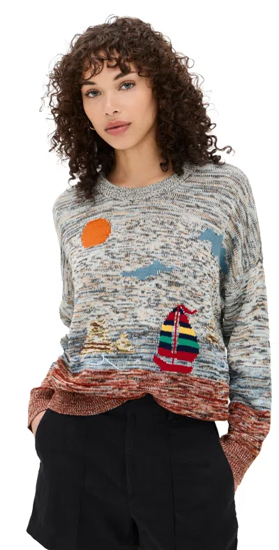 The Great The Boating Pullover Sea Breeze Multi