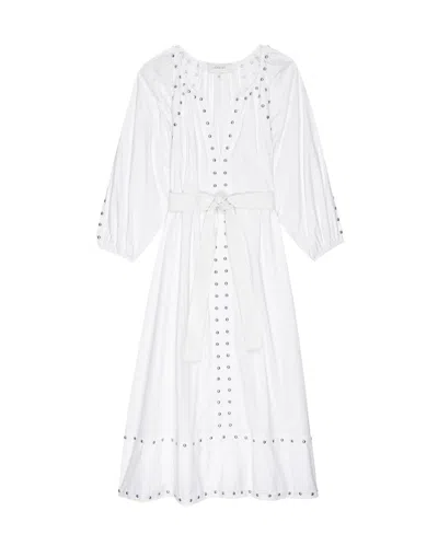 The Great The Bodega Dress With Studs In White