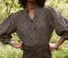 The Great The Boutonniere Printed Cotton-twill Top In Multi
