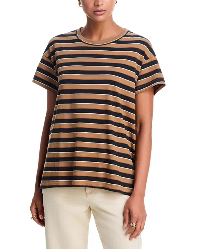 The Great The Boxy Cotton Crewneck Tee In Brown