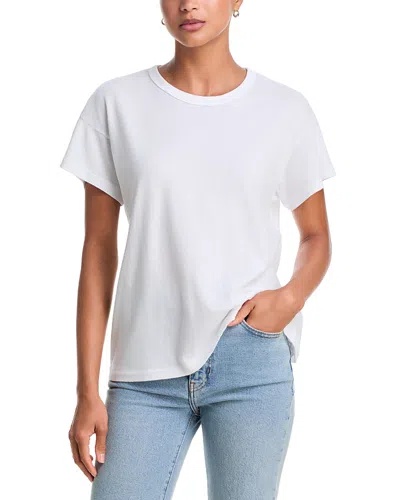 The Great The Boxy Cotton Crewneck Tee In Transparent