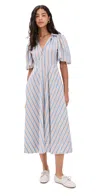 The Great The Bridge Dress Blue Frontier Stripe In Blue Frontier Stripe
