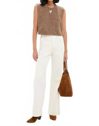 The Great The Brushed Melange Sweater In Doe In Brown