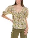 The Great The Bungalow Silk Top In White