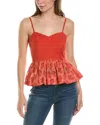 The Great The Camelia Top In Orange