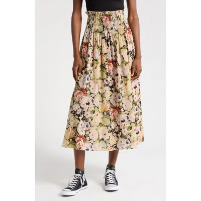 The Great . The Canary Floral Maxi Skirt In Vintage Rose Print