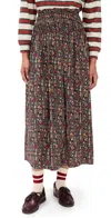 The Great . The Canary Floral A-line Midi Skirt In Multi