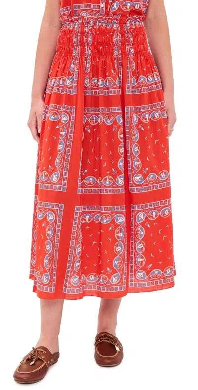 The Great The Canary Skirt Red Sailboat Bandana