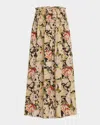 The Great . The Canary Floral Maxi Skirt In Vintage Rose Print
