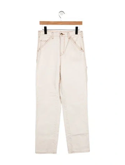 Pre-owned The Great The Carpenter Straight Leg Jeans In Neutrals