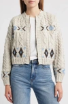 The Great . The Cavern Wool Blend Zip-up Cardigan In Neutral