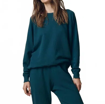 The Great The College Oversized Sweatshirt In Dark Slate In Green