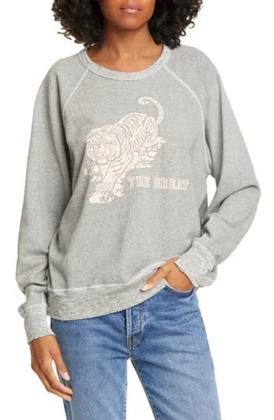 The Great . The College Tiger Print Sweatshirt