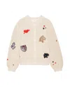 The Great The Collegiate Cardigan In Cream