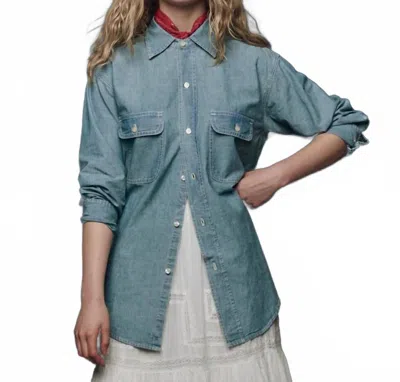 The Great The Craftsman Shirt In Railway Wash In Blue