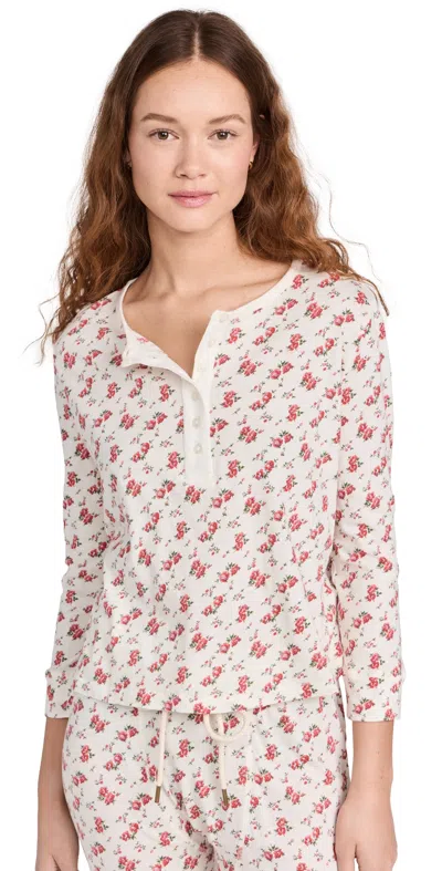 The Great The Crop Sleep Henley Teatime Rose Print