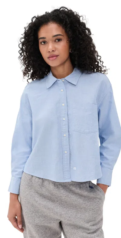 The Great The Cropped Oxford Shirt Classic Blue