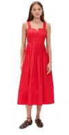 The Great Day Break Sleeveless Pleated Midi Dress