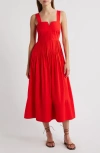 The Great Day Break Sleeveless Pleated Midi Dress
