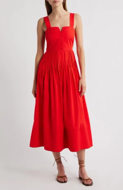 THE GREAT THE GREAT. THE DAY BREAK PLEATED SLEEVELESS MAXI DRESS