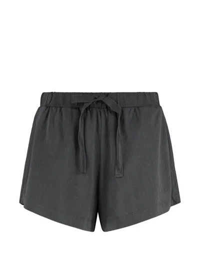 The Great The Delta Drawstring-waist Cotton Shorts In Gray