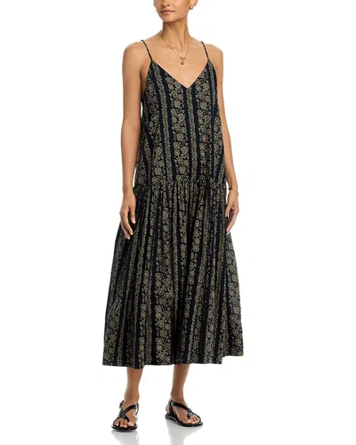 The Great The Drop Waist Dress In Green