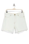 The Great . The Easy Distressed Denim Cutoff Shorts In White Bleach Wash