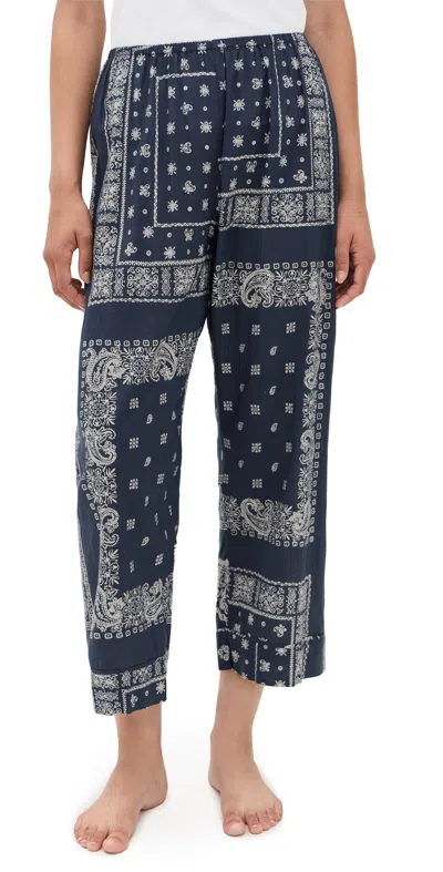 The Great The Easy Sleep Pants Bandana Patchwork In Blue