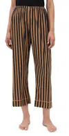 The Great The Easy Sleep Pants Club Stripe In Brown
