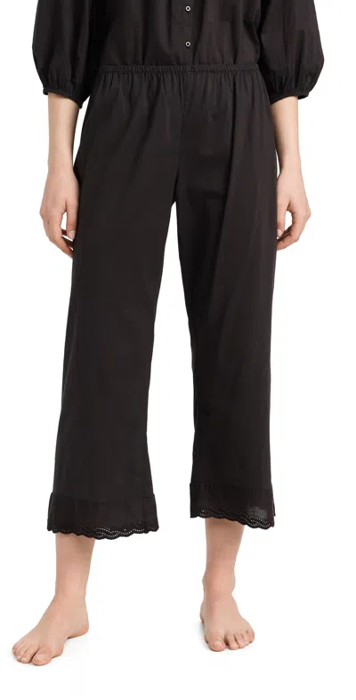 The Great The Eyelet Easy Sleep Pants Black