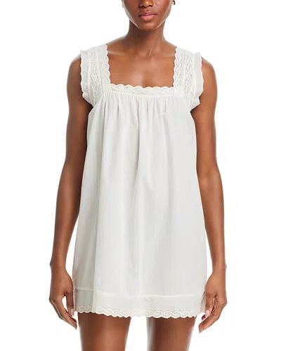 The Great The Eyelet Mini Tank Dress In White