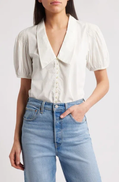The Great . The Fairway Cotton Button-up Shirt In White