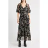 The Great . The Festal Floral Maxi Dress In Black